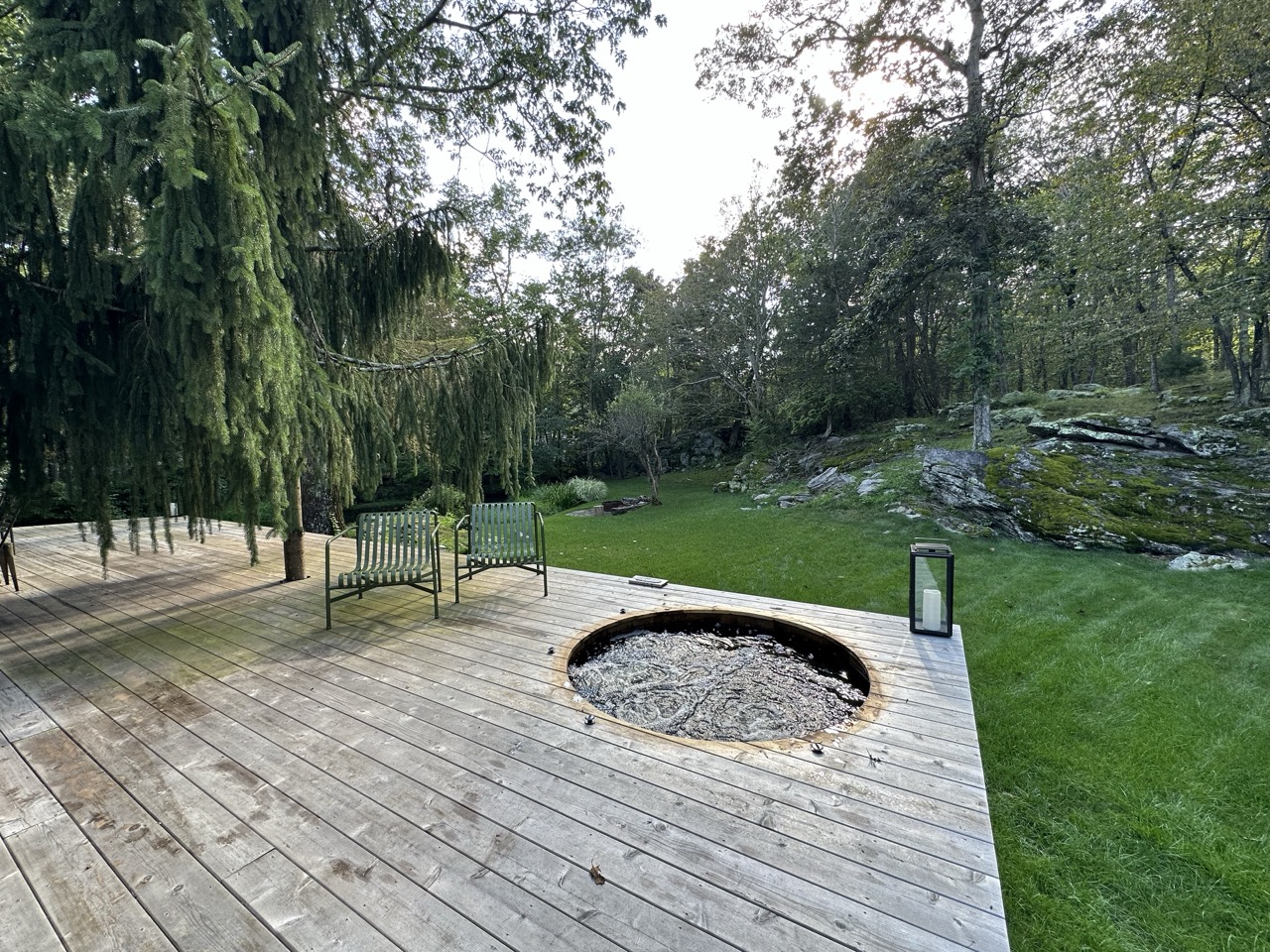 Cedar Deck w/Sunken 6 ft. Cedar Hot Tub